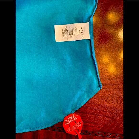 Sandro  Renza Paris neck cupro top size 1, NWT - Picture 4 of 6